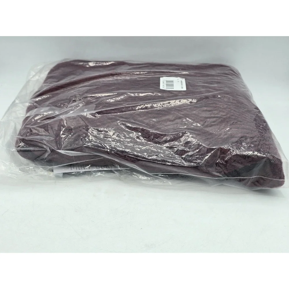 Guess Eco Wesley‎ Burgundy Red Long Sleeve Lattice Ribbed Sweater Size Medium - Picture 9 of 11